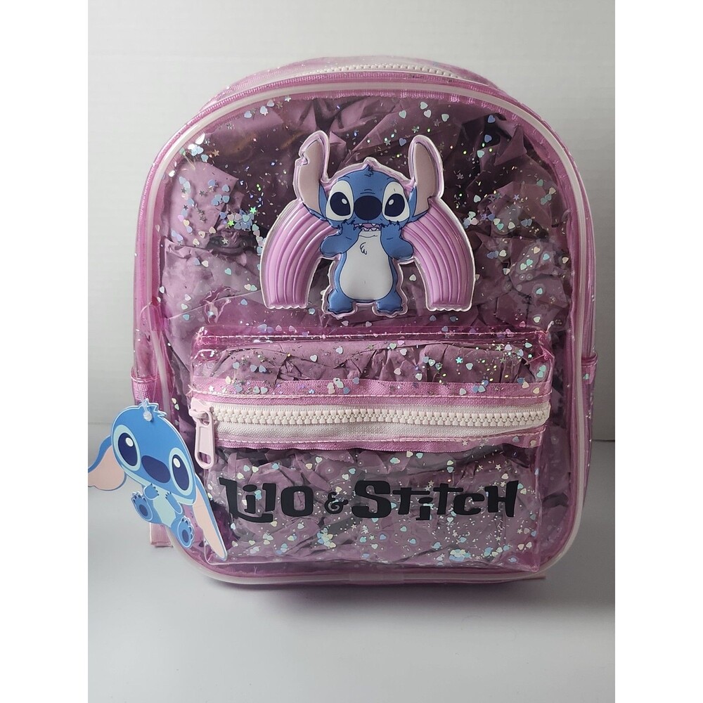 Clear Lilo And Stitch Backpack 10"×8"